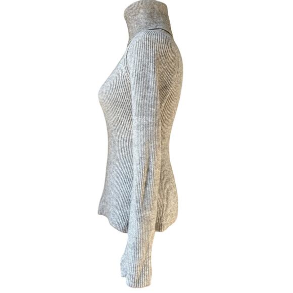 ZARA Gray Slit Sleeve Turtleneck Sweater Size Small | Classic, Minimal, 90s - Picture 2 of 6